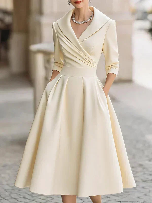 Gabriella | Elegant Midi Dress with Refined Details