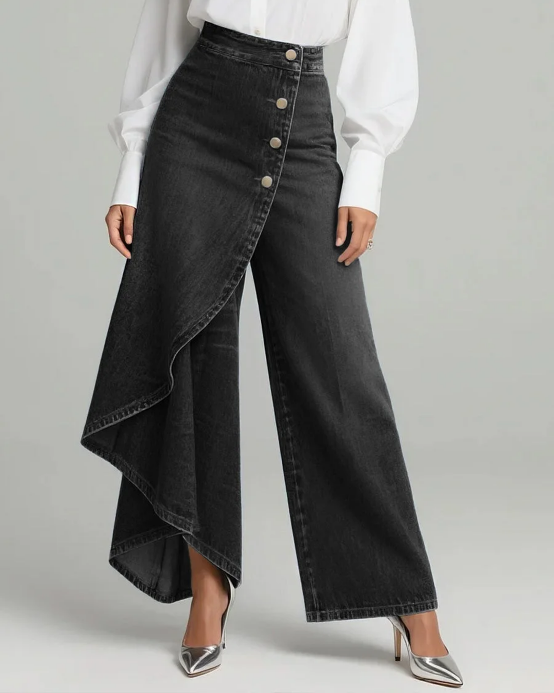 Jolie - Slim Fit Denim Wrap Jeans