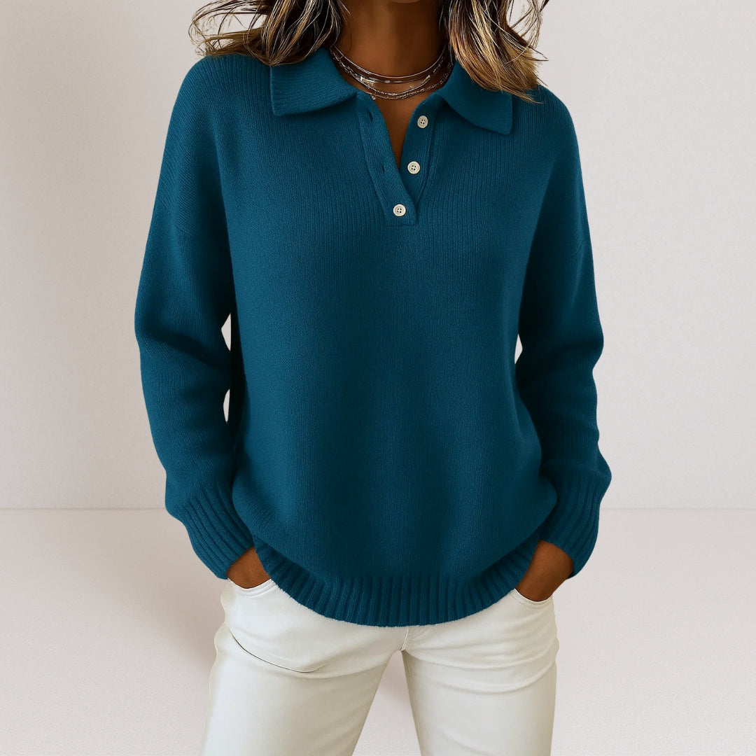 Sandra™ | Soft Knitted Sweater with Collar