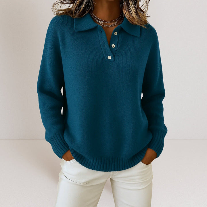 Lena™ | Soft Knit Sweater with Collar