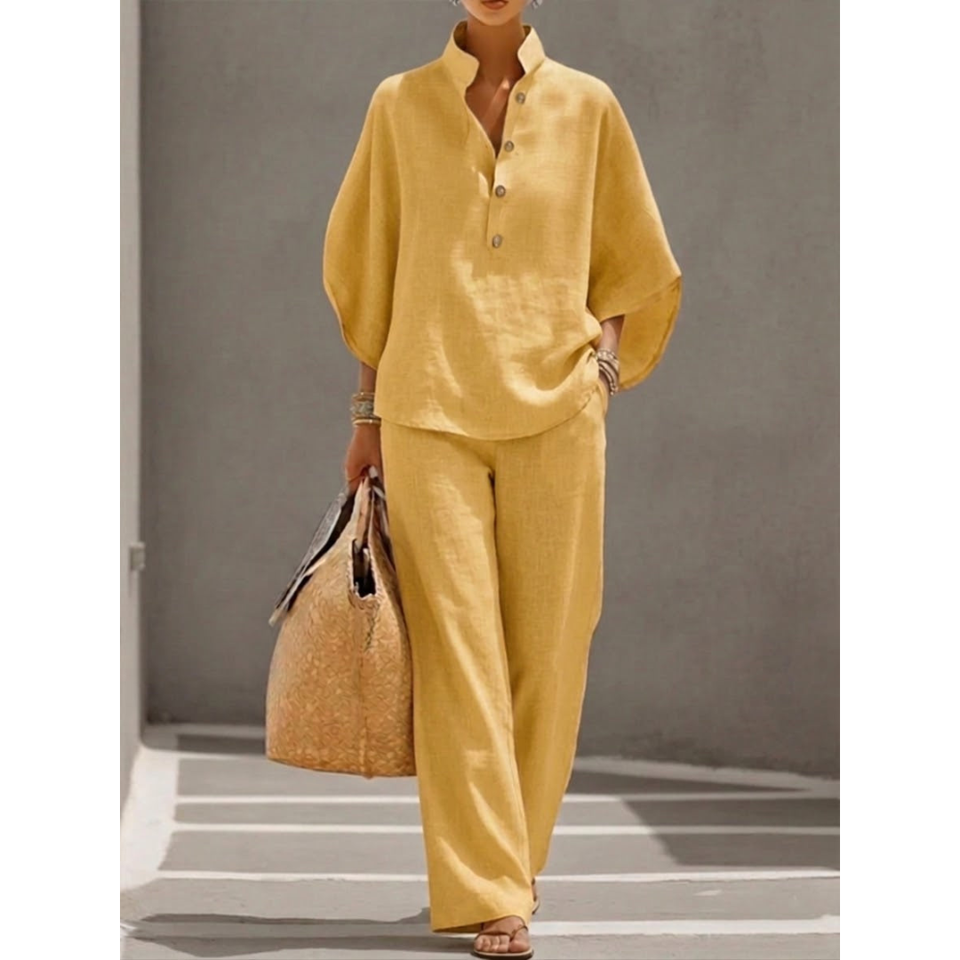 Mariël | Elegant 2-Piece Cotton-Linen Set