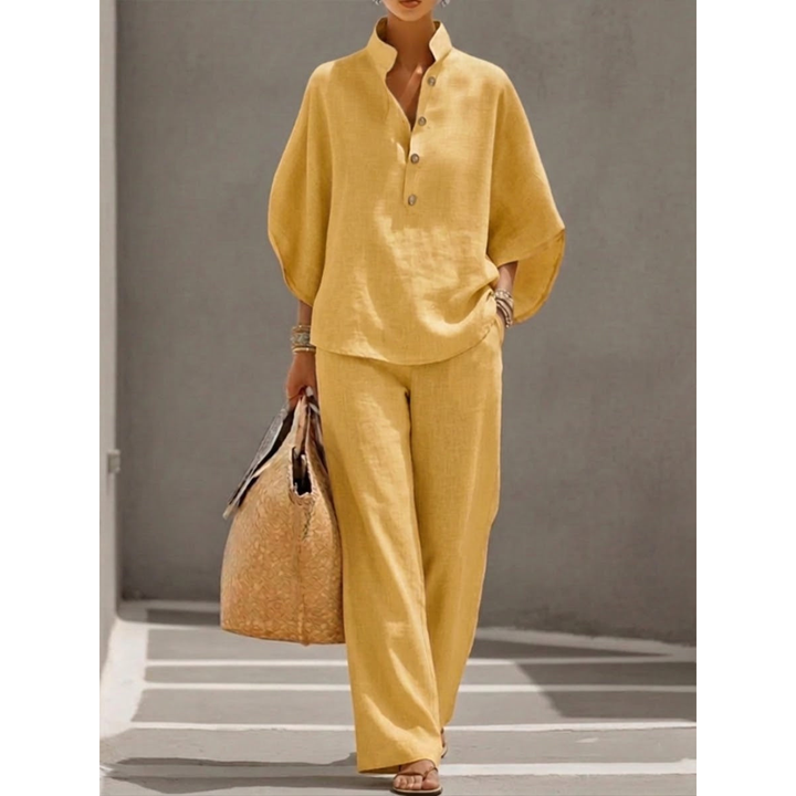 Mariël | Elegant 2-Piece Cotton-Linen Set