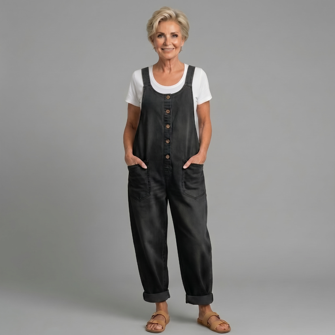 Taylor - Vintage Washed Cotton Denim Overalls