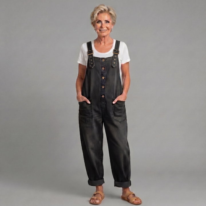 Taylor - Vintage Washed Cotton Denim Overalls