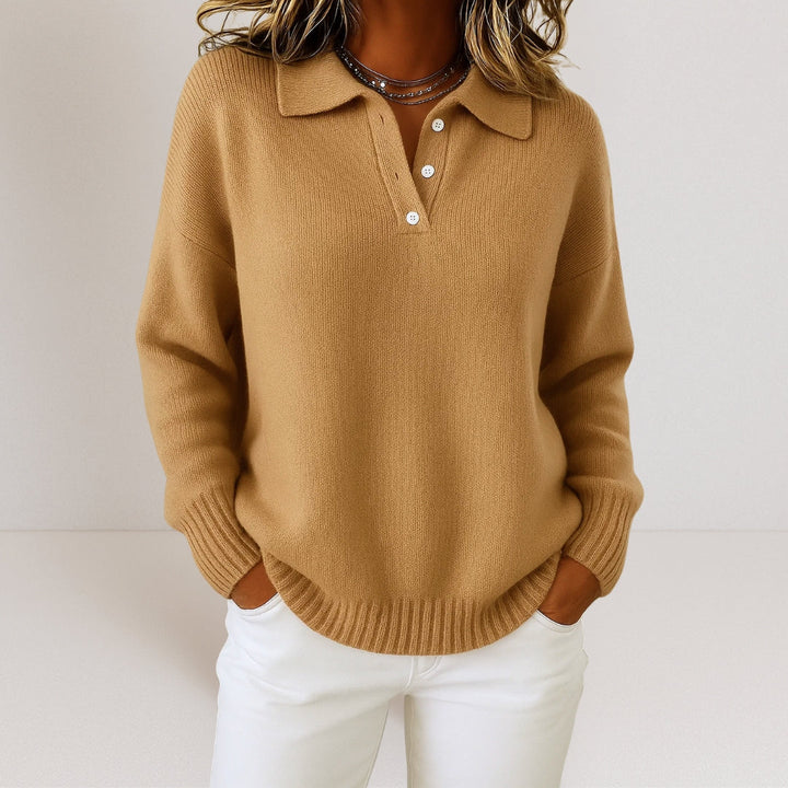 Lena™ | Soft Knit Sweater with Collar