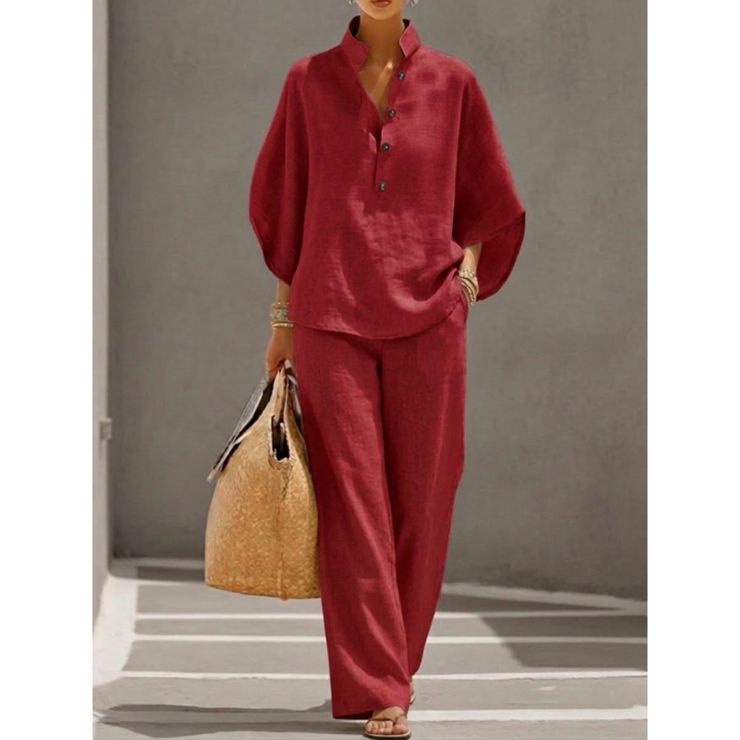 Mariël | Elegant 2-Piece Cotton-Linen Set
