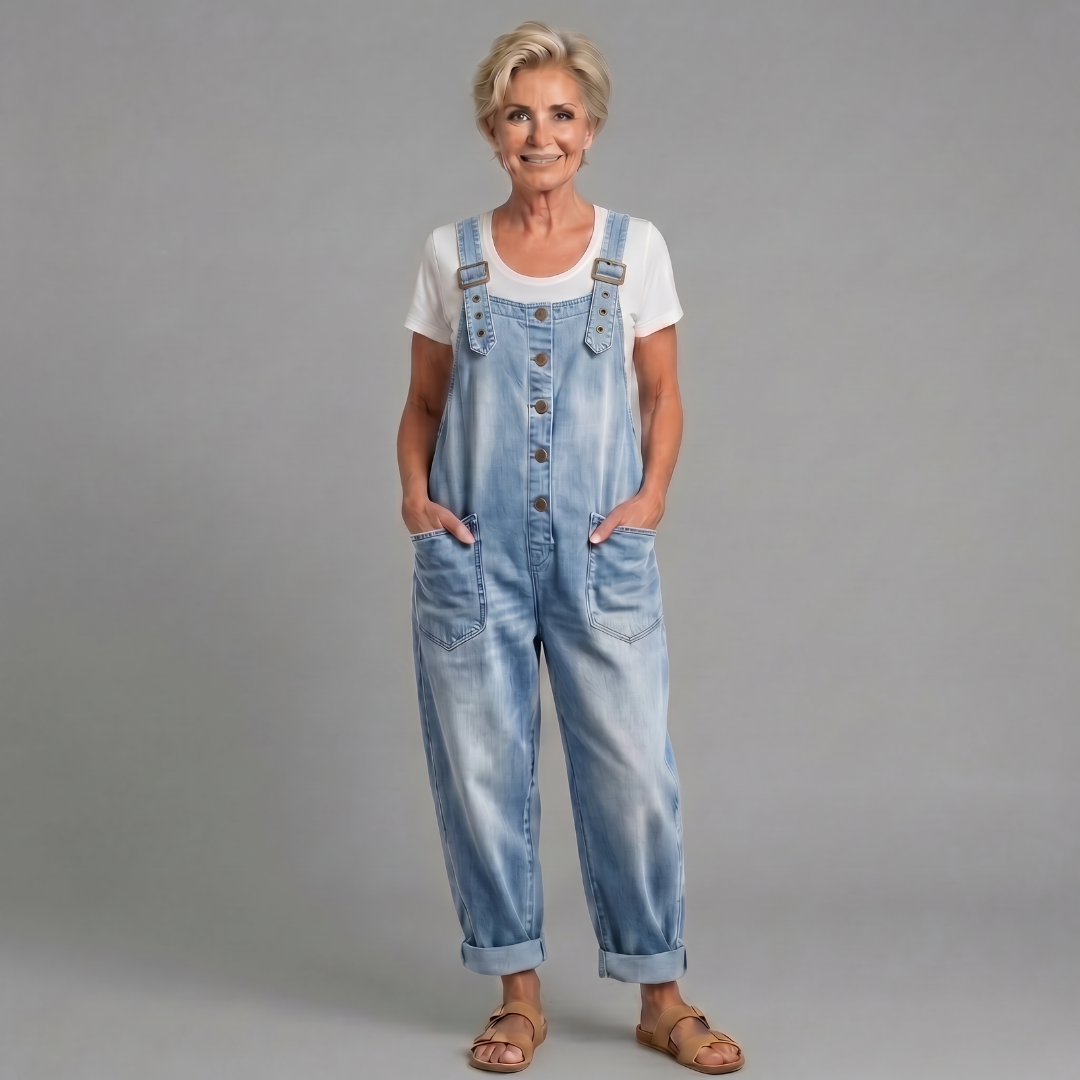 Taylor - Vintage Washed Cotton Denim Overalls