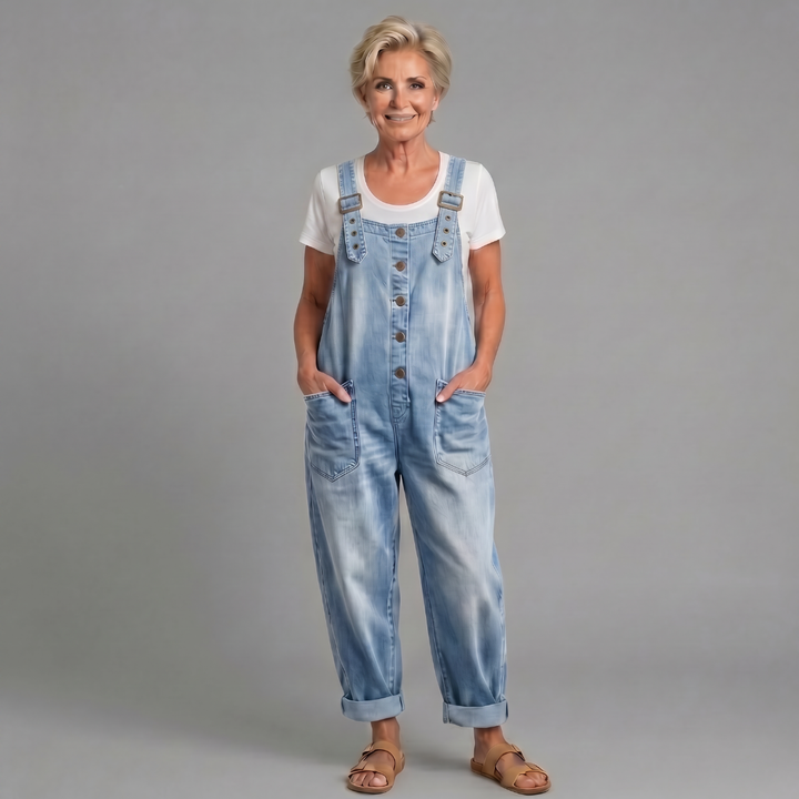 Taylor - Vintage Washed Cotton Denim Overalls