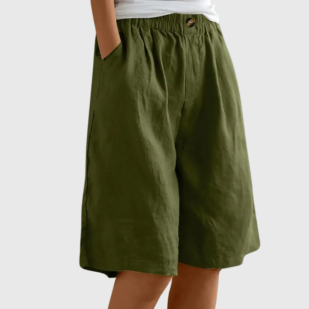 Lilah | Elegant Cotton-Linen Shorts