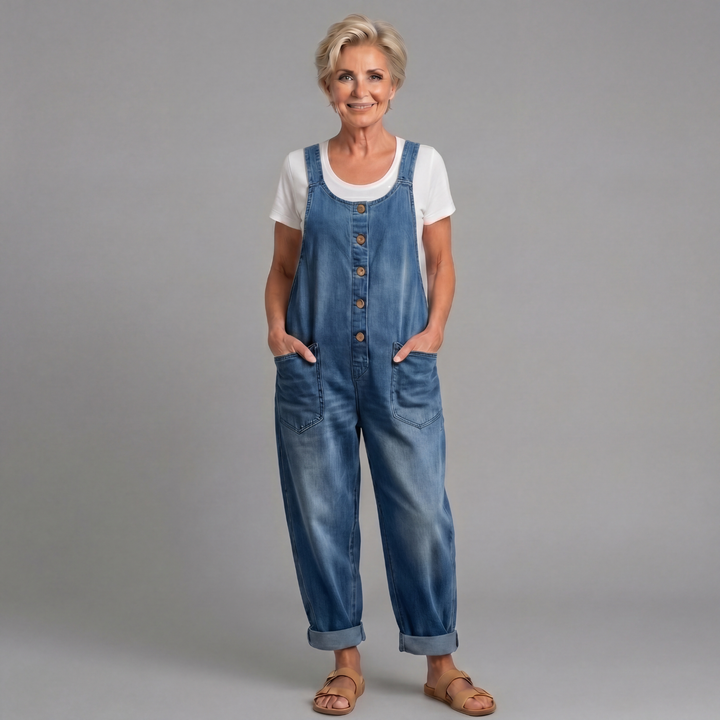 Taylor - Vintage Washed Cotton Denim Overalls