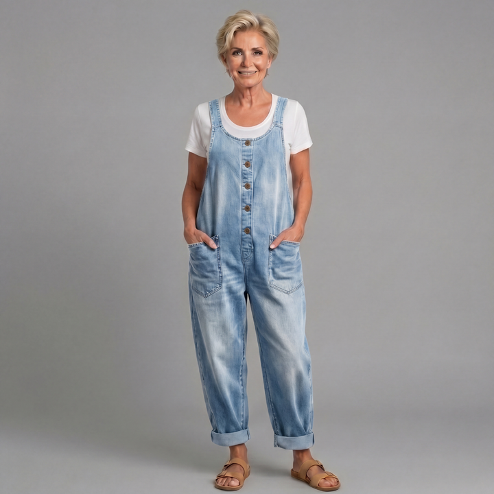 Taylor - Vintage Washed Cotton Denim Overalls