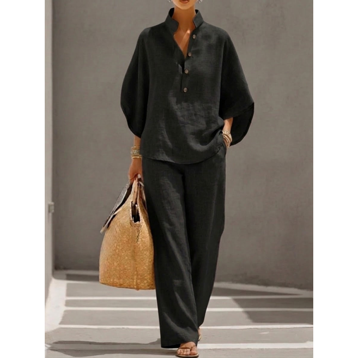 Mariël | Elegant 2-Piece Cotton-Linen Set