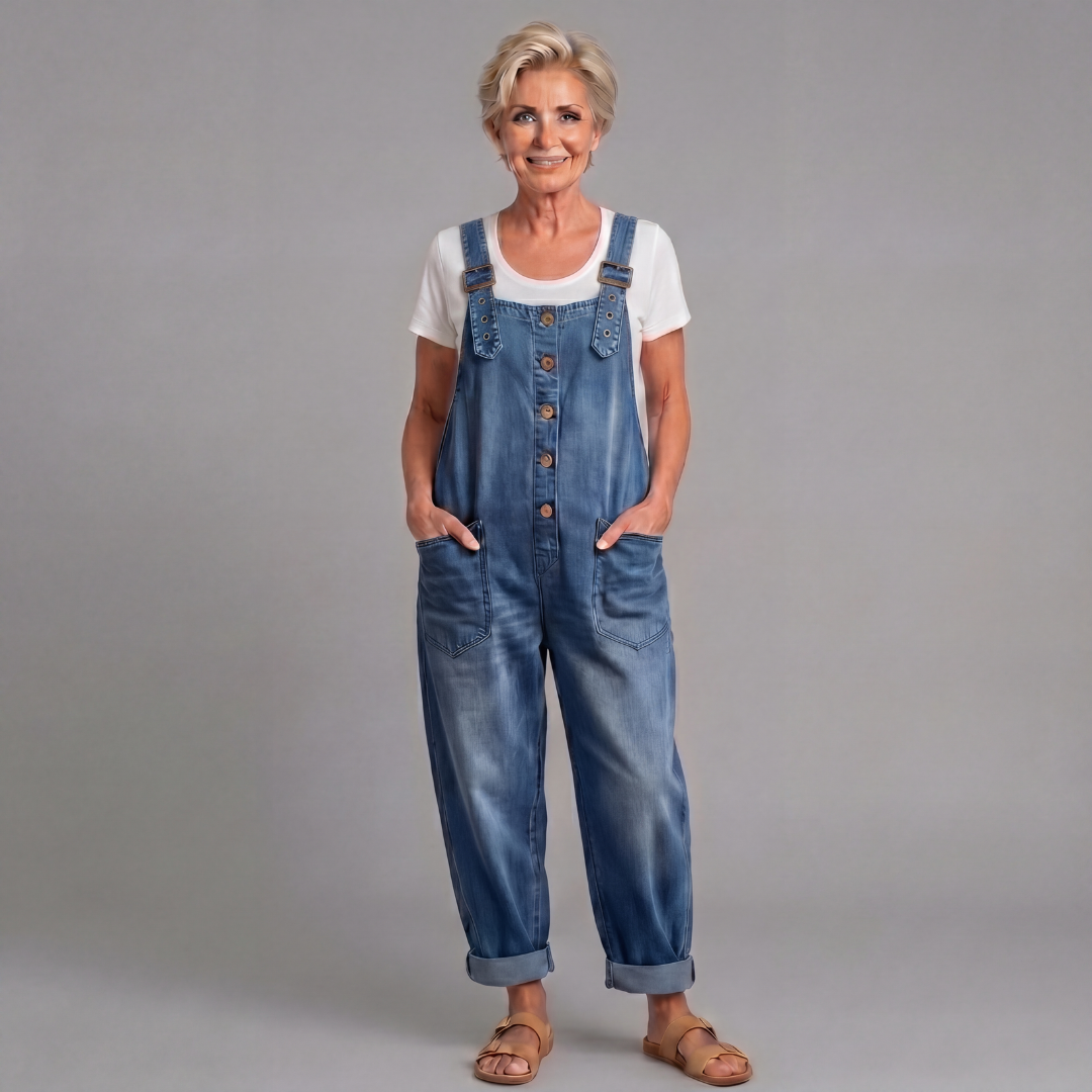 Taylor - Vintage Washed Cotton Denim Overalls