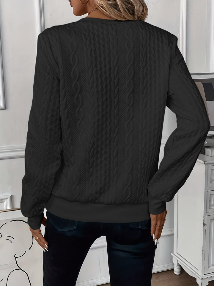 Amalie | Women zip-up cable knit jumper
