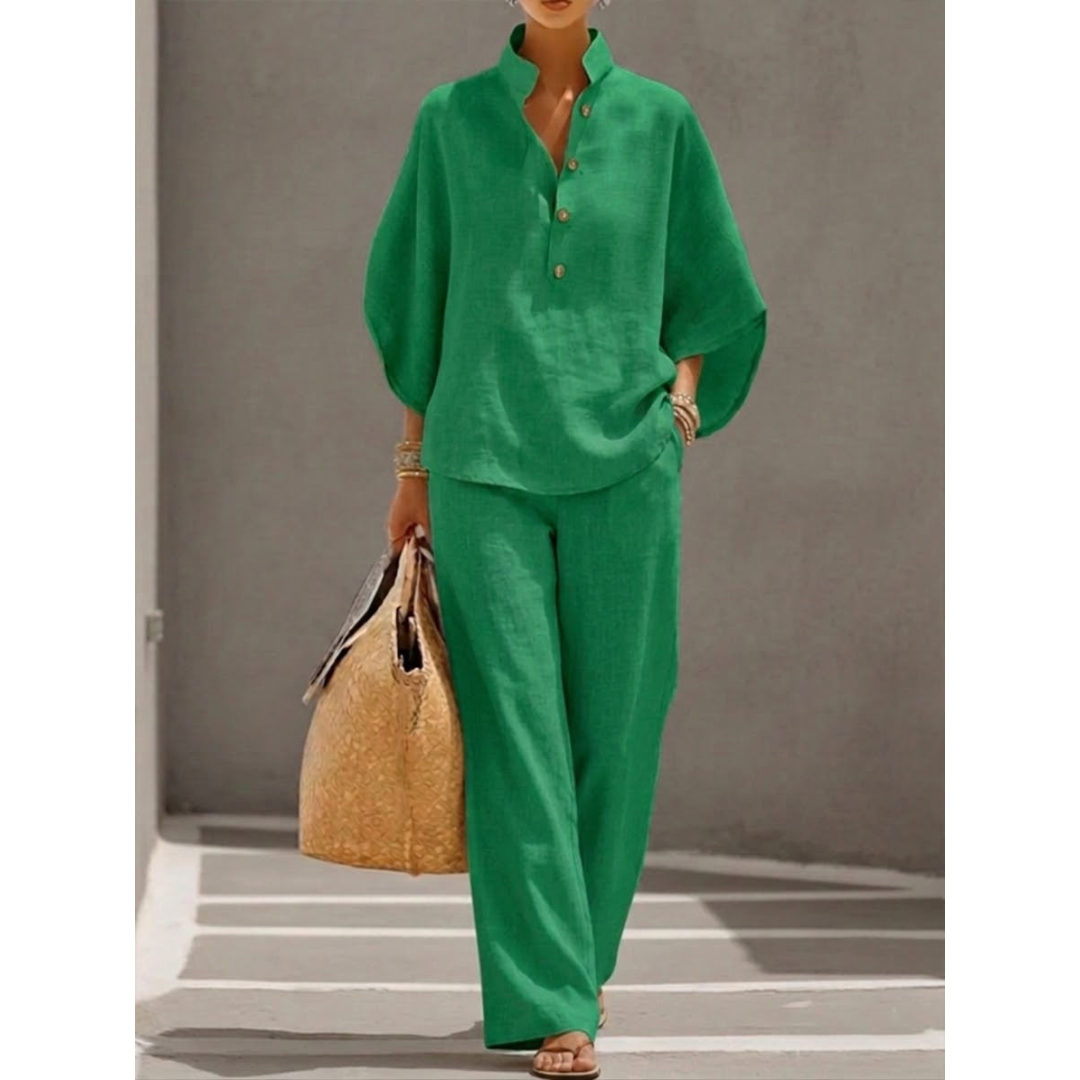 Mariël | Elegant 2-Piece Cotton-Linen Set