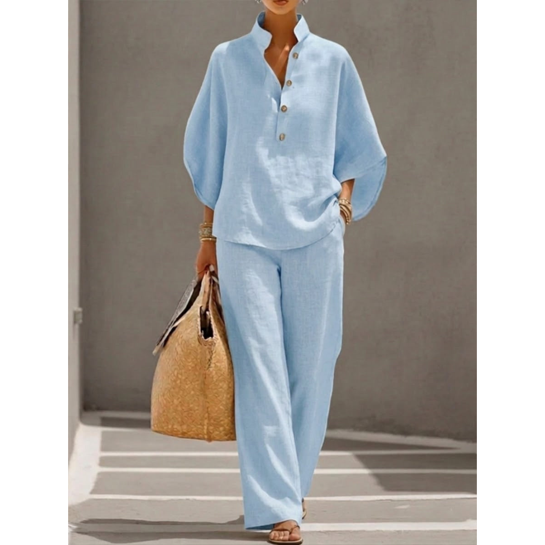 Mariël | Elegant 2-Piece Cotton-Linen Set