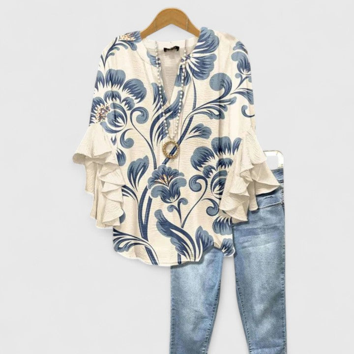 Janice – Ruffle Sleeve Statement Blouse