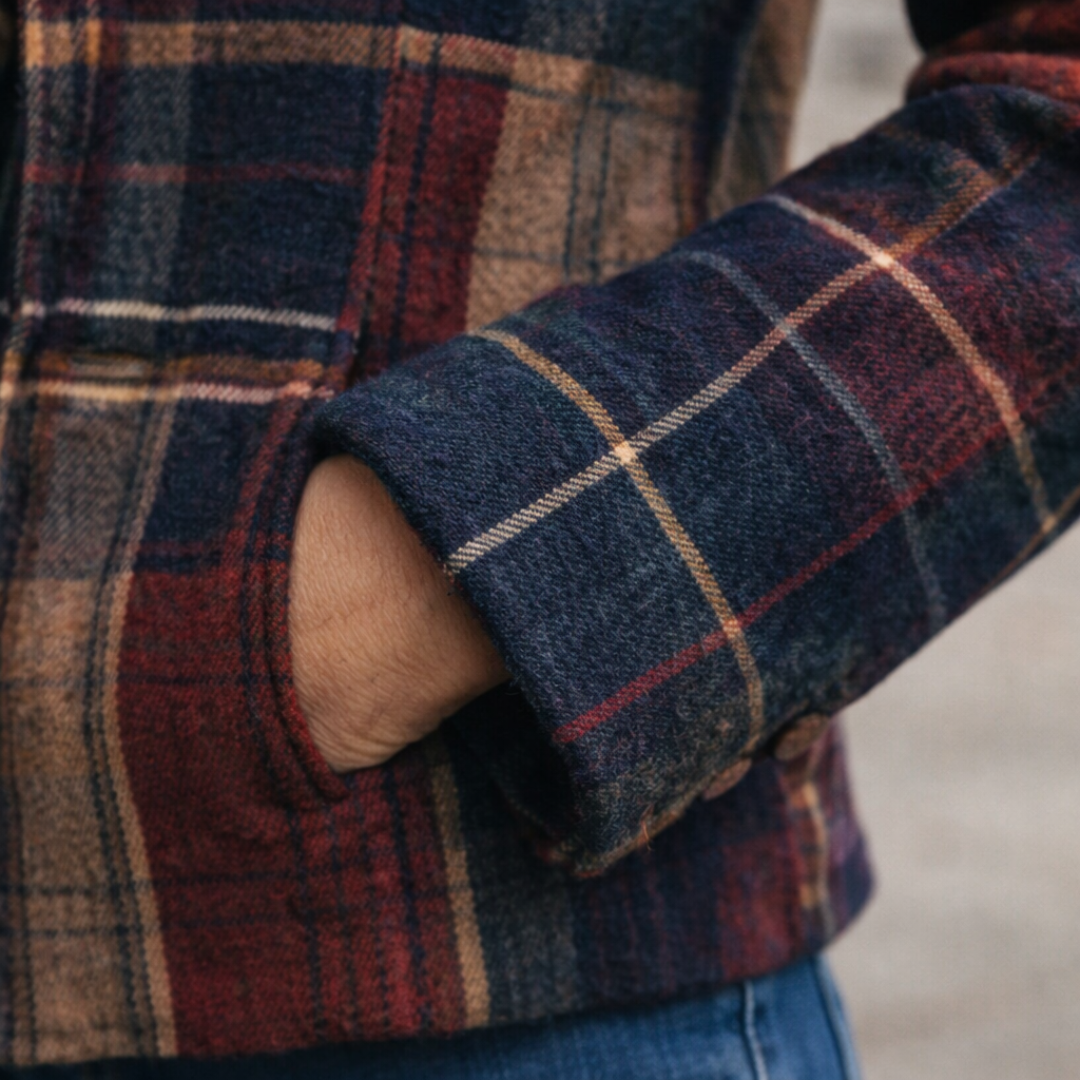 Nora™ – Checked Intermediate Jacket with Collar