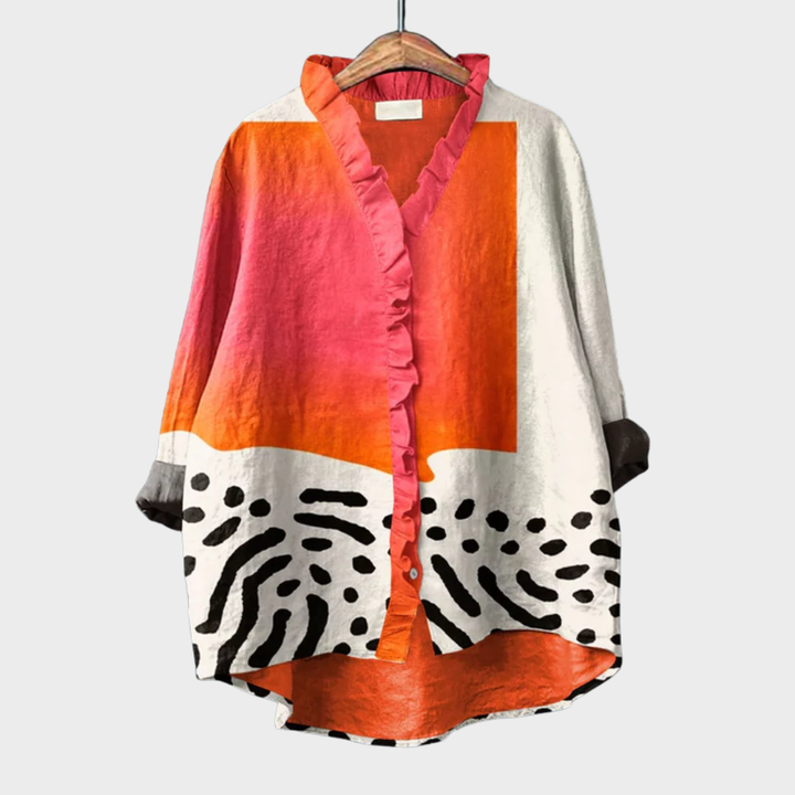 Lina Elegant Summer Linen Blouse