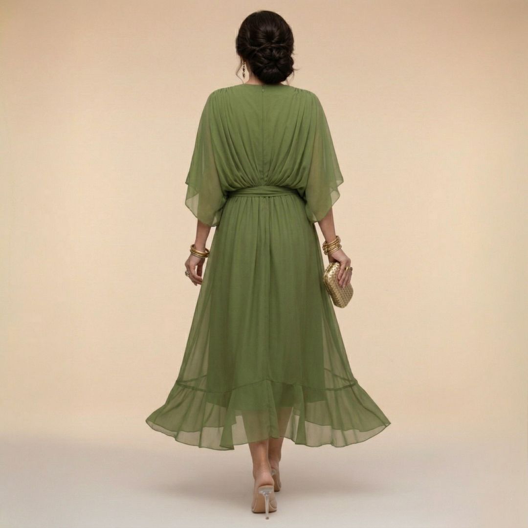 Mia | ELEGANT V-NECK MAXI DRESS