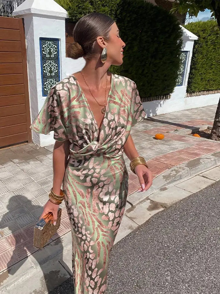 Kayla | Copper Midi Dress