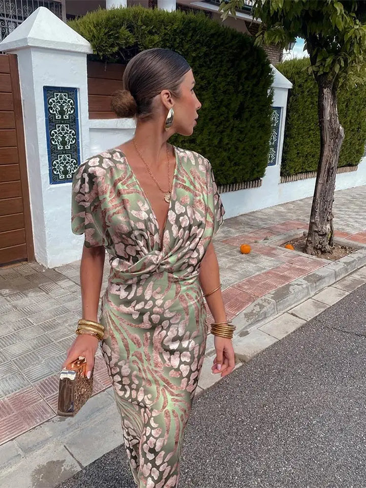 Kayla | Copper Midi Dress