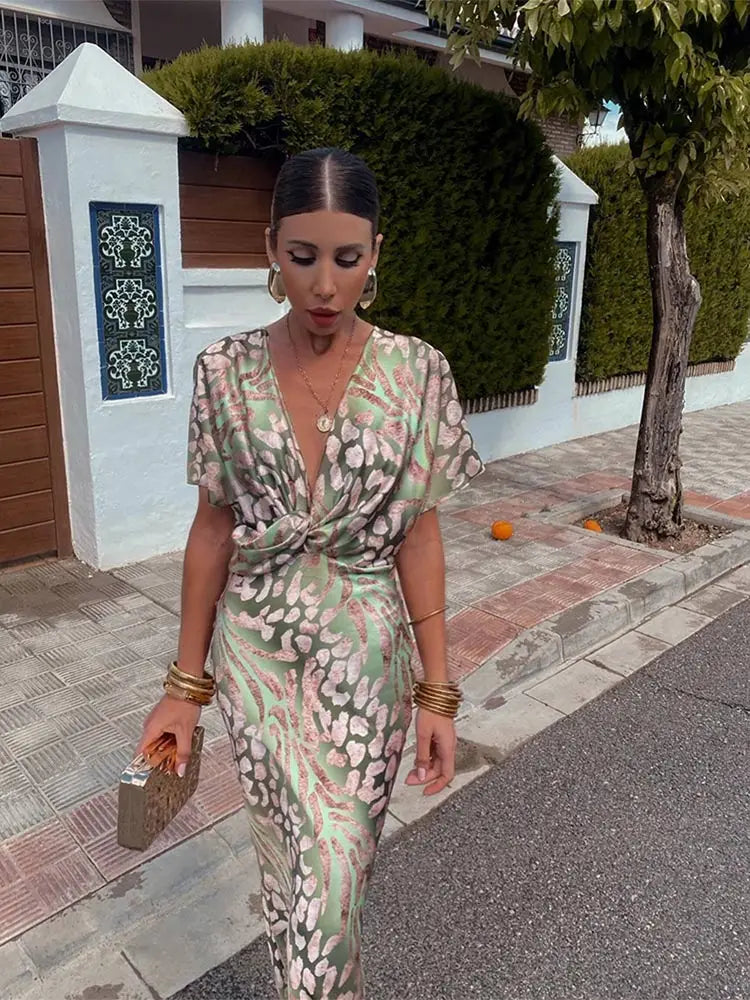 Kayla | Copper Midi Dress