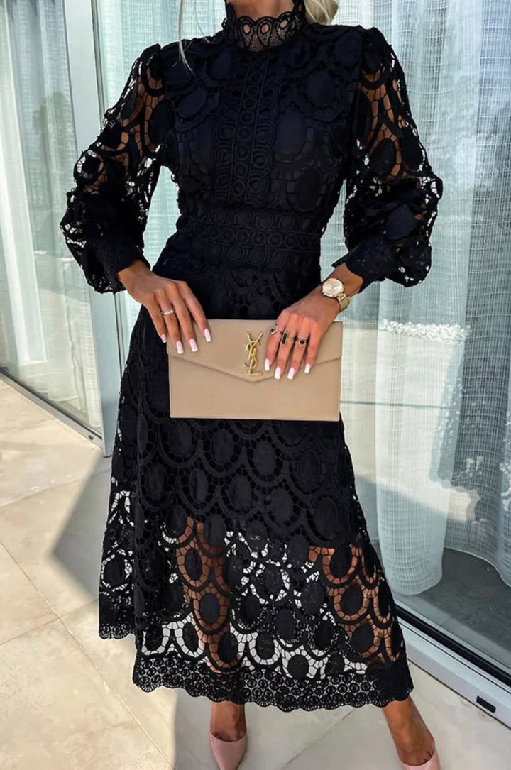 Nina™ | Elegant Lace Midi Dress