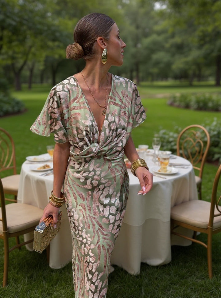 Kayla | Copper Midi Dress