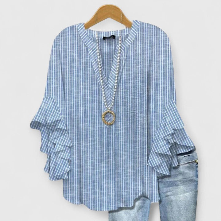 Janice – Ruffle Sleeve Statement Blouse
