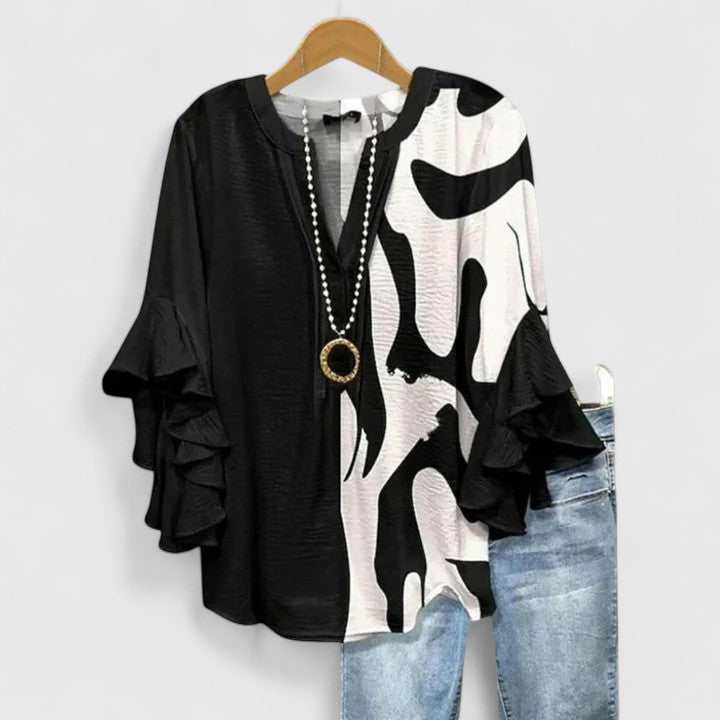 Janice – Ruffle Sleeve Statement Blouse