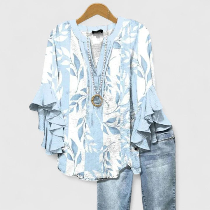 Janice – Ruffle Sleeve Statement Blouse