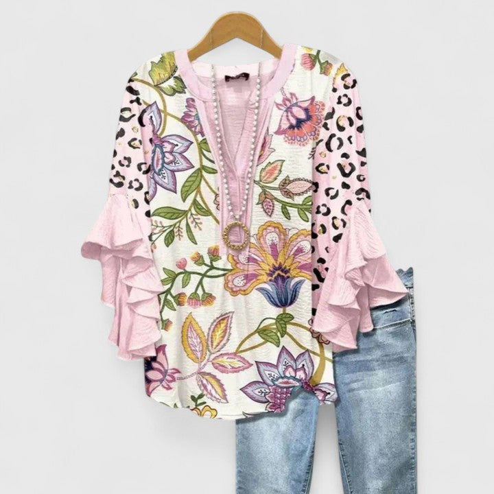 Janice – Ruffle Sleeve Statement Blouse