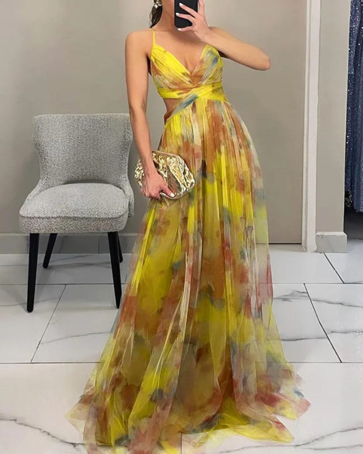 Coralie – Enchanting Floral Print Maxi Dress 🌸