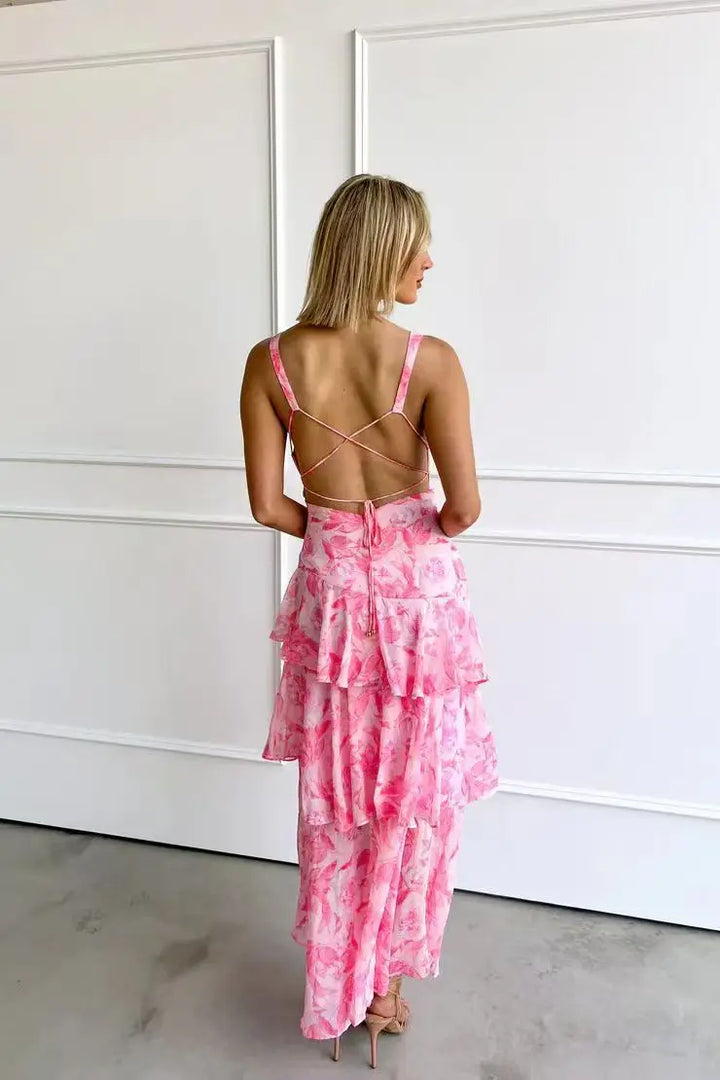 Ana | Elegant Floral Midi Dress
