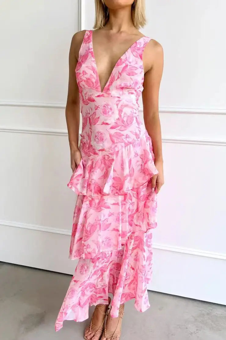 Ana | Elegant Floral Midi Dress