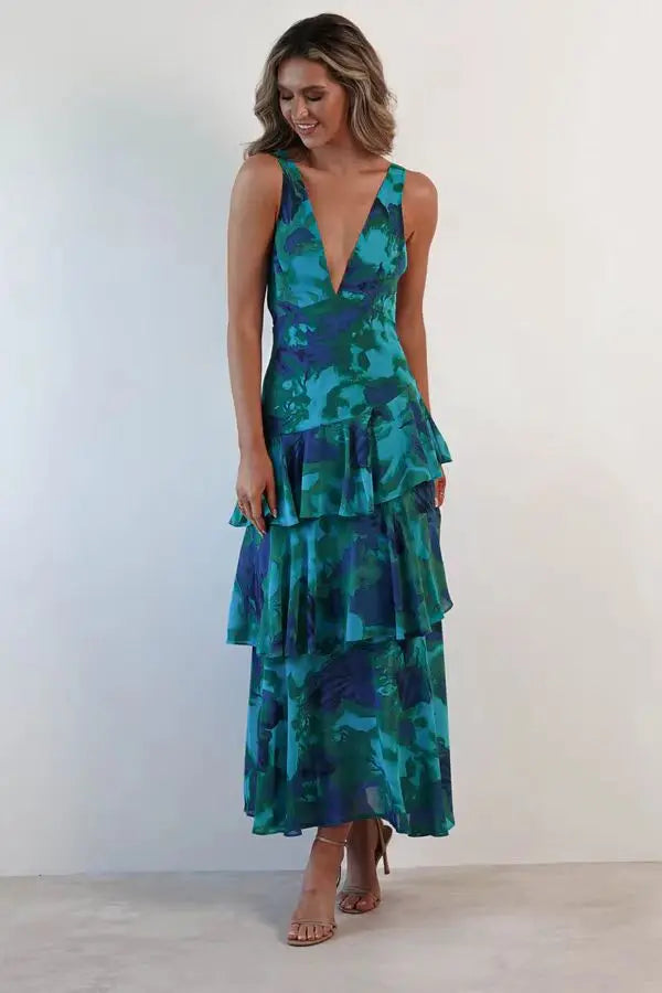 Ana | Elegant Floral Midi Dress
