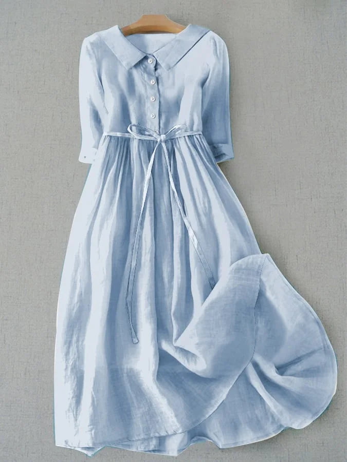 Dora | Women's Summer Lace-Up Waist Dress - Timeless Comfort & Style