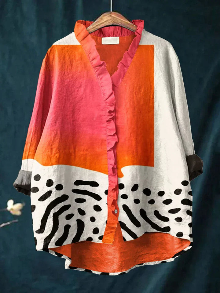 Lina Elegant Summer Linen Blouse