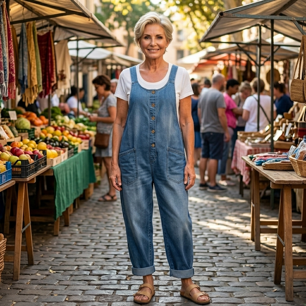Taylor - Vintage Washed Cotton Denim Overalls